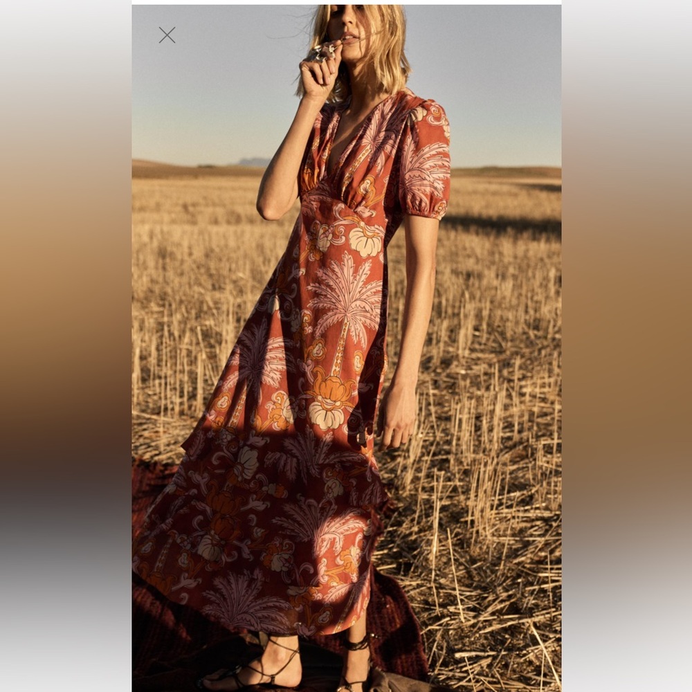 Multicolored midi dress